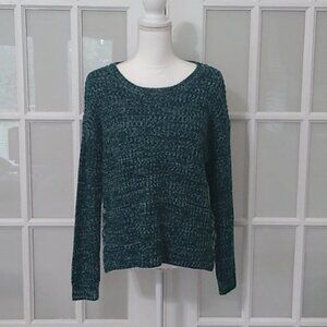 It's Our Time Hunter Green Boxy Crew Neck Sweater